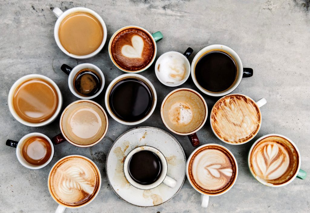 Various types of coffee