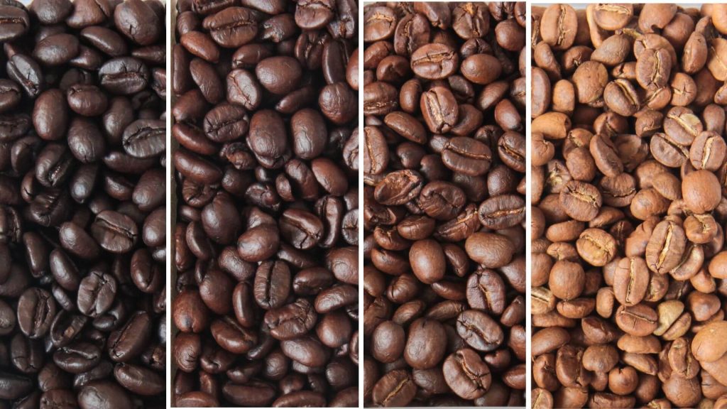 Coffee Brown Color Group-Grain color changes during roasting